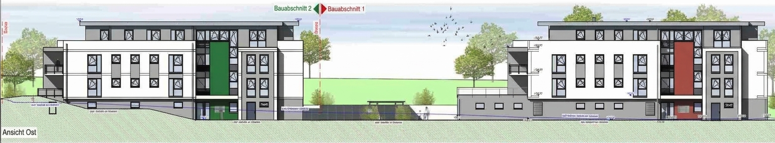 Bauvorhaben - ES Planbau GmbH - LaVie.26b und LaVie.26a - Ansicht Ost